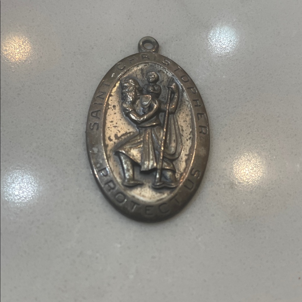 Saint Christopher Oval Pendant